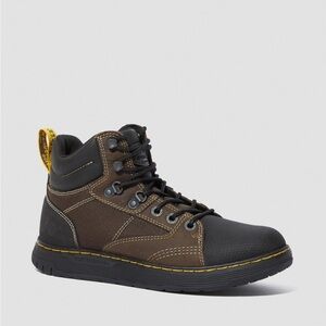 Dr. Martens - LINTEL STEEL TOE WORK BOOTS - Dark Brown+Black